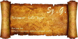 Szomor Gábor névjegykártya