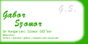 gabor szomor business card